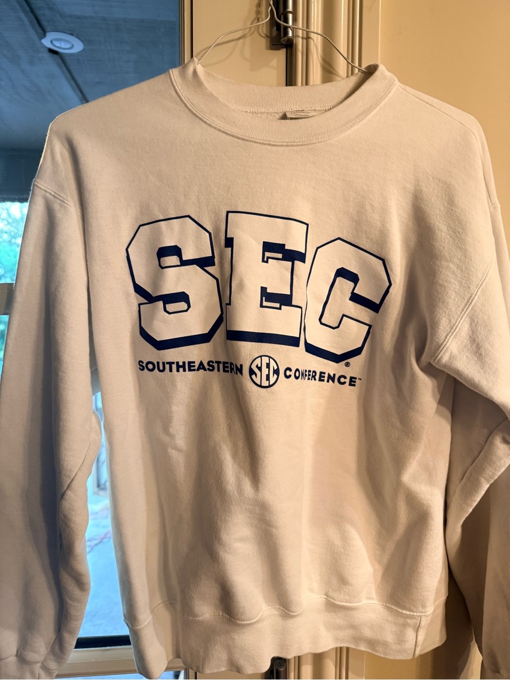 SEC Southeastern Conference White Crewneck Sweatshirt